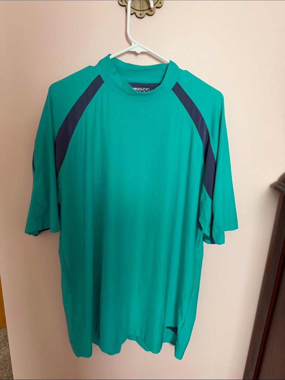 Nike Golf Teal and Navy Athletic Polo